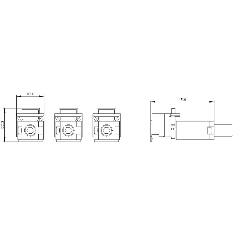 SIEMENS SENTRON 3VA raamklem 3-pack voor 3VA1 100/160 MCCB's 3VA91530JA11