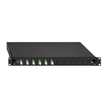 Rutenbeck BasicLine 19 inch uitschuifbare splicebox 1U, lichtgrijs 2280302060