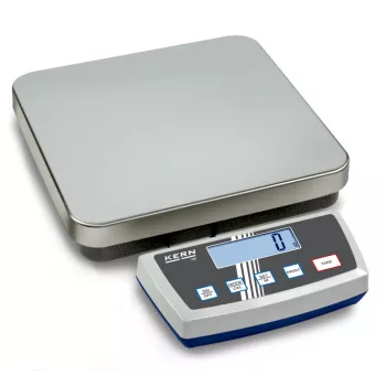 KERN DE 35K5D platformweger, 35 kg capaciteit, 5 g/10 g afleesbaarheid, roestvrijstalen weegplateau, LCD-display, accu