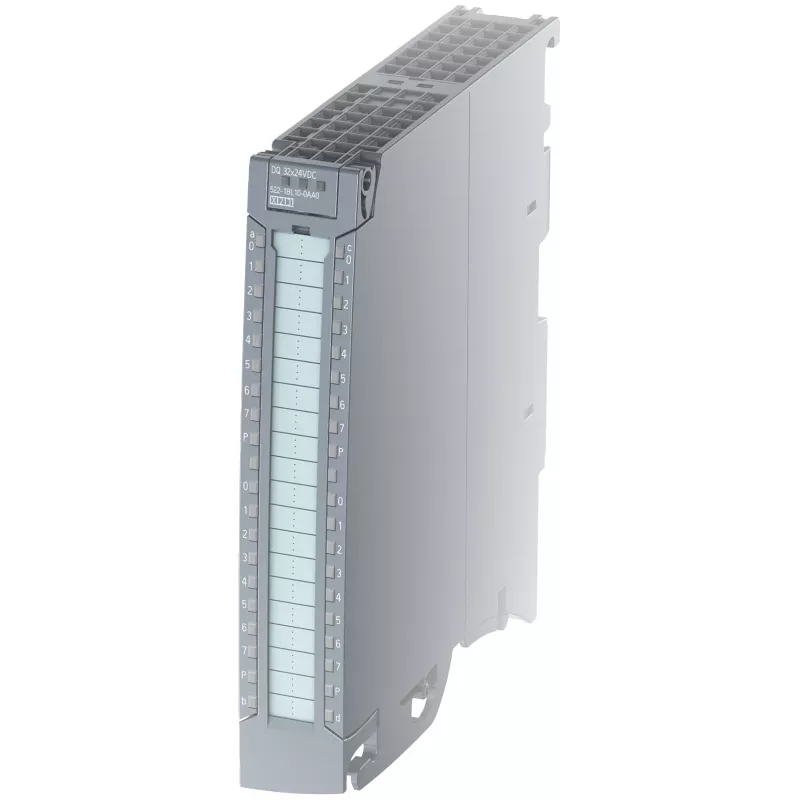 Siemens SIMATIC S7-1500 digitaal uitgangsmodule DQ 32x24VDC/0,5A, 32 kanalen, sourcing (PNP), Push-in frontstekker, diagnose | 6ES75221BL100AA0
