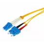 Tecline HD OS2 singlemode glasvezel-patchkabel, LC duplex naar SC duplex, 9/125µm, geel, 15m 799LS15
