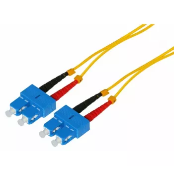 Tecline glasvezel-patchkabel HD, 9/125 µm, singlemode, OS2, SC duplex naar SC duplex, geel, 15 m 799SS15
