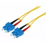Tecline glasvezel-patchkabel HD, 9/125 µm, singlemode, OS2, SC duplex naar SC duplex, geel, 15 m 799SS15