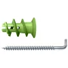 Fischer 532730 GK Green WH K NV gipsplaatplug 22 mm, 50 pluggen en 50 schroeven, 4,5 x 35 mm, groen