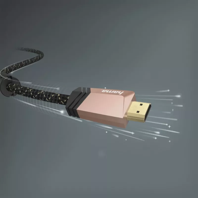 Hama 00205024 HDMI-kabel 0,75 m HDMI Type-A (standaard) zwart, roze