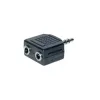 exertis Connect audio-splitterkabel - 3,5 mm stereo stekker naar 2x bus, 0,2 m, zwart 64650