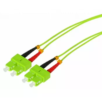 Tecline HD glasvezel-patchkabel, OM5 multimode, SC duplex naar SC duplex, limoengroen, 2,0 m 796SS02
