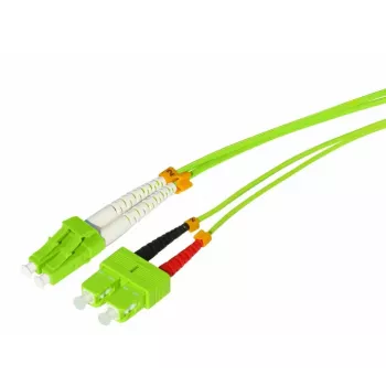 Tecline HD OM5 glasvezel patchkabel, LC duplex naar SC duplex, 50/125 µm, limoengroen, 10 m 796LS10