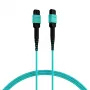 EFB MTP-bus naar MTP-bus 12-vezel OM3 patchkabel, LSZH aqua, type A, 0,5 m MTPF12MTPFOM3-0,5-A