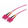 Tecline HD OM4 multimode glasvezel patchkabel SC duplex naar SC duplex, 50/125 µm, heidepaars, 7,5 m 798SS07