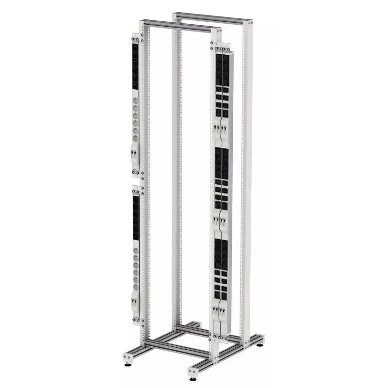 EFB PRO-PDU01.GR PDU-montagebeugelset, 1 HE, RAL 7035 lichtgrijs, 2 stuks