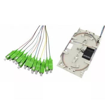 Tecline glasvezel lascassette met 12x OM5-pigtails, SC/UPC, 2,0 m, 12-pack 20500027