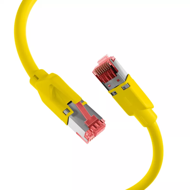 EFB Elektronik K8032.25 RJ45 Cat.5e S/UTP PUR sleepketting-patchkabel, geel, 25 m