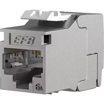 EFB E-20094-24 RJ45 Keystone Slimline/Shortbody Cat.6A component-gecertificeerd zilver, 24 stuks