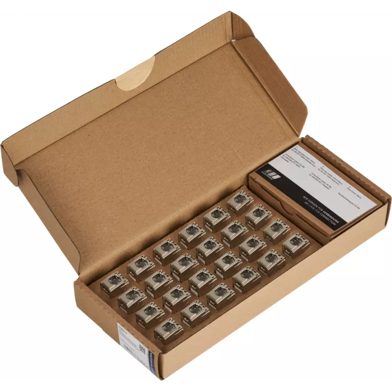 EFB E-20094-24 RJ45 Keystone Slimline/Shortbody Cat.6A component-gecertificeerd zilver, 24 stuks