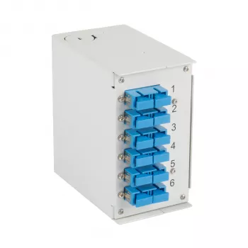 EFB Elektronik DIN-rail-box OS2 6x SC-duplex-koppeling zonder pigtails (BHS60223.6)