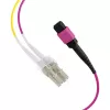 MPO-PLUS (F) naar LC trunk-kabel OM4 12 fibers type B LSZH Erika Violet 2m MPOF12LCOM4-2