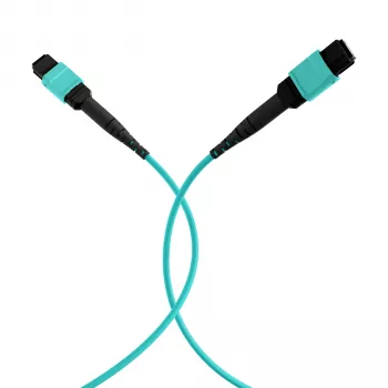 EFB Elektronik MPO-PLUS bus naar MPO-PLUS bus OM3 12-fiber type B LSZH Aqua patchkabel, 10 m MPOF12MPOFOM3-10