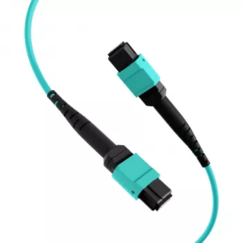 EFB Elektronik MPO-PLUS bus naar MPO-PLUS bus OM3 12-fiber type B LSZH Aqua patchkabel, 10 m MPOF12MPOFOM3-10