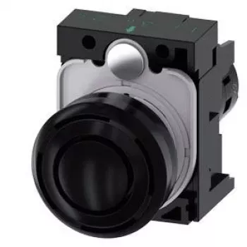 Siemens SIRIUS ACT 3SU1200-6KB10-1AA0 akoestische melder, 22 mm rond, kunststof, zwart, 24 V AC/DC, IP66/IP67/IP69K