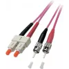 EFB Elektronik duplex jumper SC-ST 50/125µm OM4 LSZH Erika violet 3,0mm 20m O0347.20