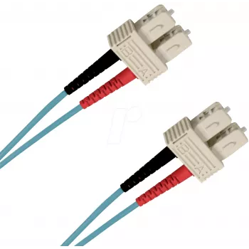 EFB Elektronik O7413.1-1.2 1m SC naar SC duplex OM3 LSZH aqua glasvezel patchkabel SCSCOM3DAQ1