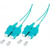 EFB Elektronik O7413.1-1.2 1m SC naar SC duplex OM3 LSZH aqua glasvezel patchkabel SCSCOM3DAQ1