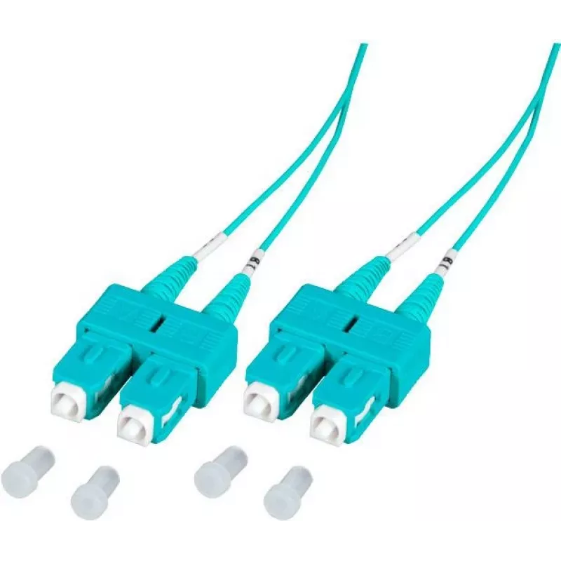 EFB Elektronik O7413.1-1.2 1m SC naar SC duplex OM3 LSZH aqua glasvezel patchkabel SCSCOM3DAQ1