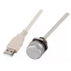 EFB IP67 inbouw-USB 2.0 Type-A bus naar bus, M20 schroefdraad, 0,5m kabel, servicepoort IP67EBUSBA-A0,5FLHS