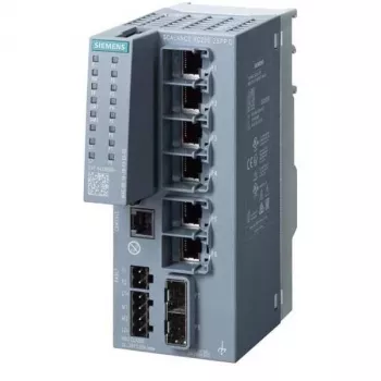 Siemens SCALANCE XC206-2SFP G managed industrial Ethernet-switch, 6x Gigabit RJ45, 2x SFP, DIN-rail, 24V DC, -40 tot 70°C 6GK52062GS002AC2