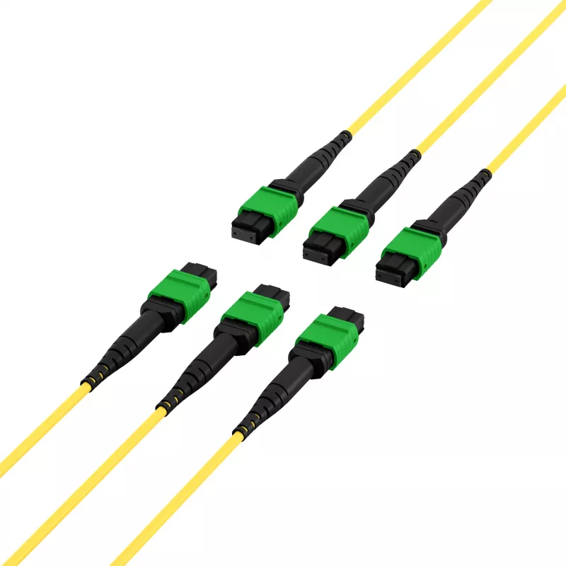 EFB MTPF48MTPFOS2-25-A OS2 Singlemode 48-vezel MTP APC patchkabel, 25 m, geel