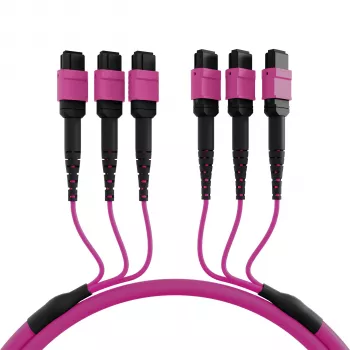 EFB Elektronik MTP-F/MTP-F 48-vezel matrix patchkabel OM4, LSZH erikaviolet, code A, 25m MTPF48MTPFOM4-25-A