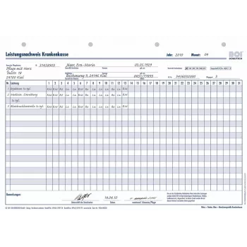 BOI prestatiebewijs zorgverzekeraar formulieren, 50 vel, A4, wit (9206-00350)