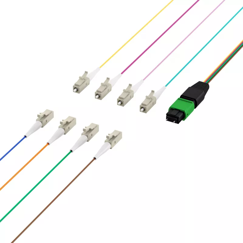 EFB MTP-M/LC 8-vezel matrix patchkabel OS2, LSZH geel, 1m