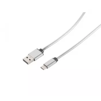 Exertis Connect 39910214 USB-C naar USB-A kabel, 1 m, USB 3.2 Gen 1, zilver