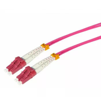Tecline HD glasvezel patchkabel, OM4 Multimode 50/125 µm, LC Duplex naar LC Duplex, erikaviolet, 3,0 m 798LL03