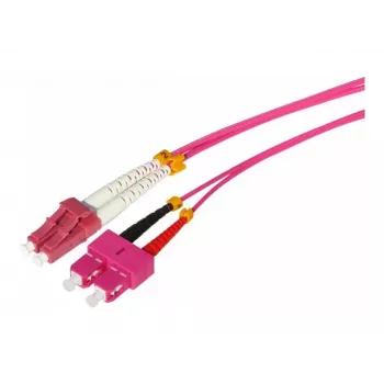 Tecline HD OM4 Multimode glasvezel patchkabel LC naar SC Duplex, 50/125 µm, erikaviolet, 7,5 m 798LS07