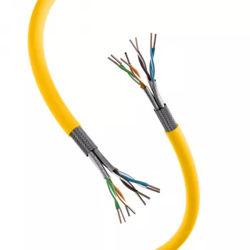 INFRALAN Cat.7A 1250 AWG22 S/FTP 4P CPR Dca 25Gbit/s ready raapsgeel RAL1021, 500m 999833.500-CPR