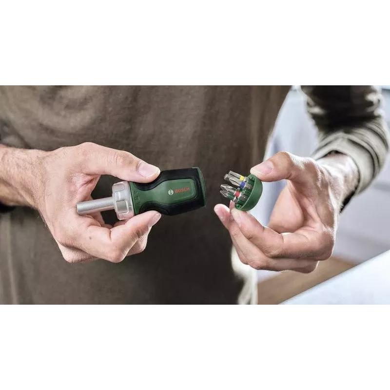 Bosch 1600A032UZ ratelschroevendraaier met 6 bits