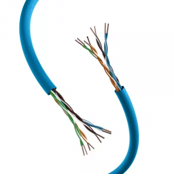 INFRALAN Cat.6A 500 MHz U/UTP 4-paar installatiekabel, AWG23, CPR B2ca, RAL5015 blauw, 305m 99960.305-CPR