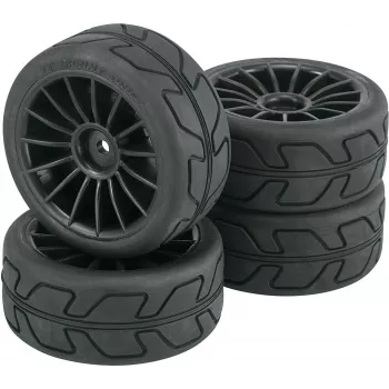 Reely 1:10 Straatmodel compleetwielen Speed 15-spaken zwart 4 stk. (RE-6571848)
