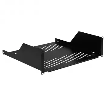 EFB Elektronik 19 inch 3U racklegbord, 450 mm diep, 36 kg draagvermogen, RAL 9005 zwart 691650TS.3U450