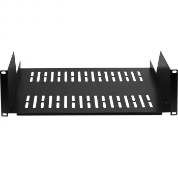 EFB Elektronik 19 inch 3U racklegbord, 450 mm diep, 36 kg draagvermogen, RAL 9005 zwart 691650TS.3U450