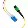 EFB Elektronik MPOF12LCOS2-5 MPO/APC(F) naar LC Trunk-kabel OS2 12 vezels type B LSZH geel 5m