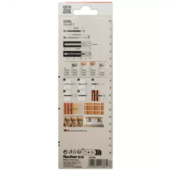 Fischer SXRL 10 x 140 T K NV Langschachtplug met verzonken schroef, 1 set (536193)