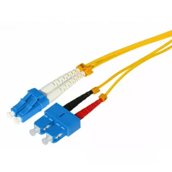 Tecline HD singlemode OS2 glasvezel-patchkabel, LC duplex naar SC duplex, 9/125 µm, geel, 7,5 m (799LS07)