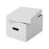 LEITZ 628282 opbergbox Home Medium, 3-delige set, wit, 100% gerecycled golfkarton, afneembaar deksel, stapelbaar