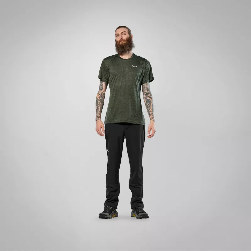 Salewa Puez Melange Dry korte mouwen T-shirt Dark Olive Melange M