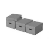 Esselte Home Opbergbox M, 17,5 L, 26,5 x 36,5 x 20,5 cm, 3-pack, wit/grijs (628283)