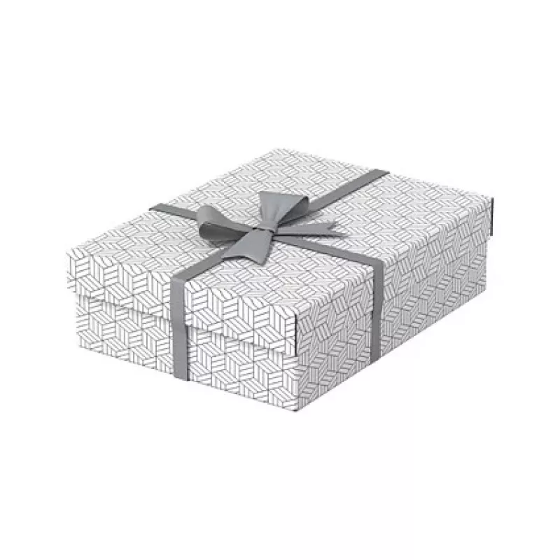LEITZ Home M Opberg- en geschenkbox set met 3, wit, 100% gerecycled golfkarton, afneembaar deksel 628284